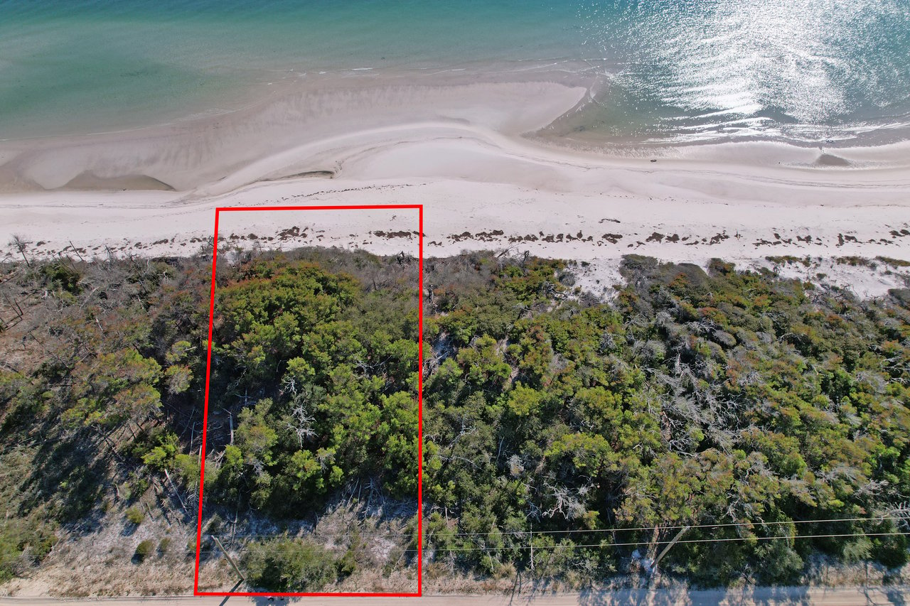 rectangular lot outline of 834 gulf shore drive, carrabelle, florida lot on dog island