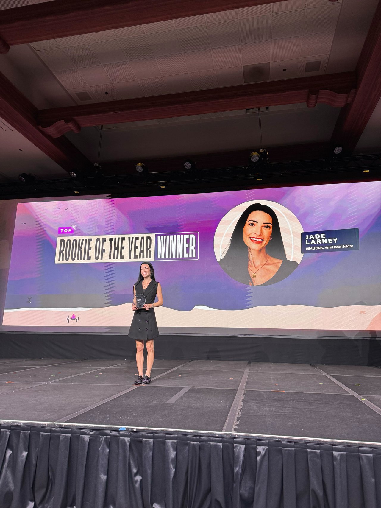 Jade Accepting her Rookie of the Year 2025 award