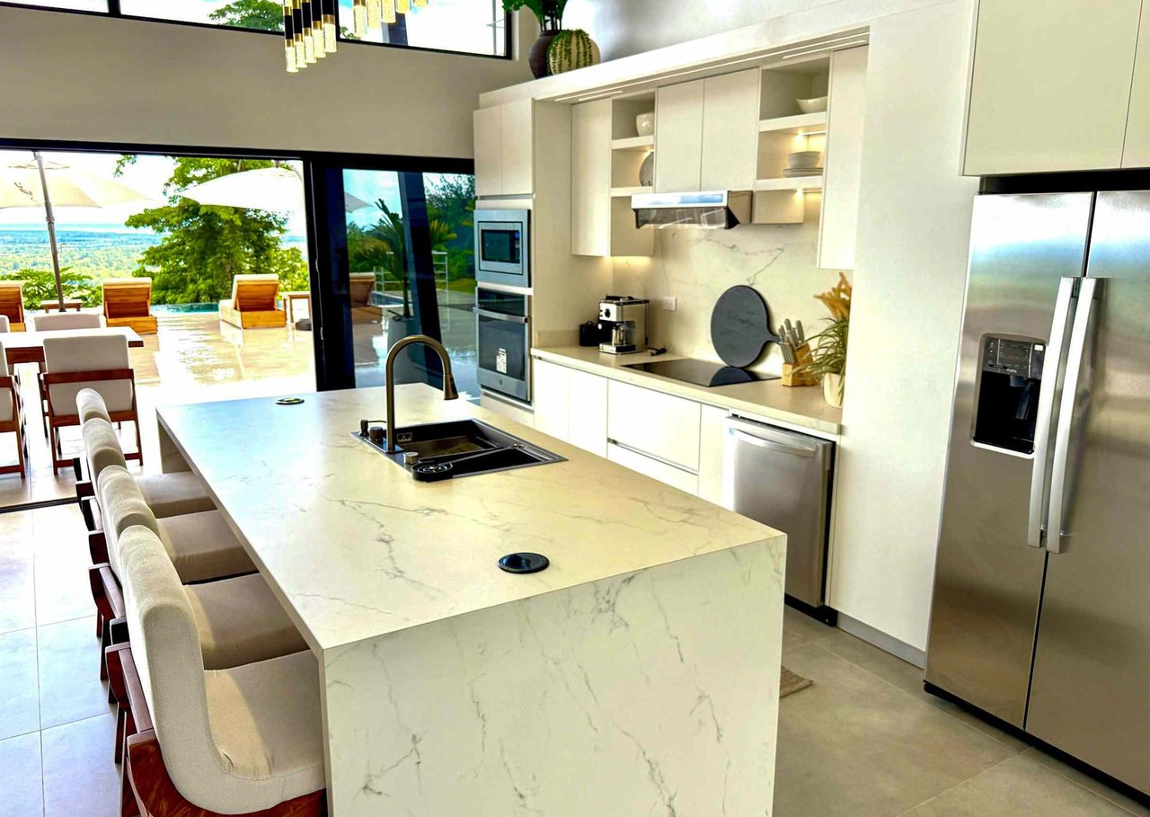 Brand New Modern Luxury 4-Bedroom Home with Pool and Incredible Panoramic Coastal & Ocean Views in Teancum at Tawal near Ojochal Costa Rica