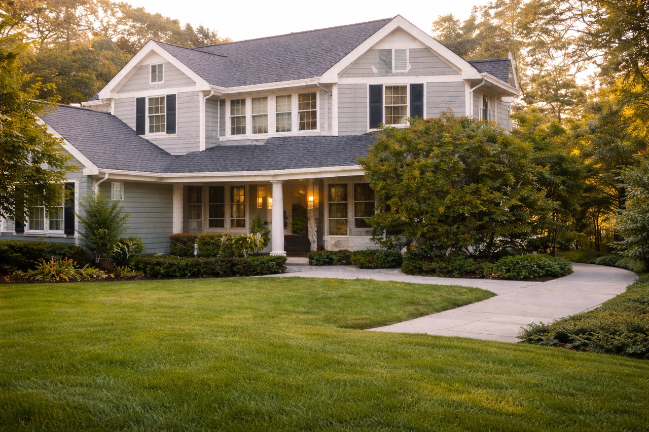 Well maintained Connecticut home exterior representing a homeowner considering whether to sell