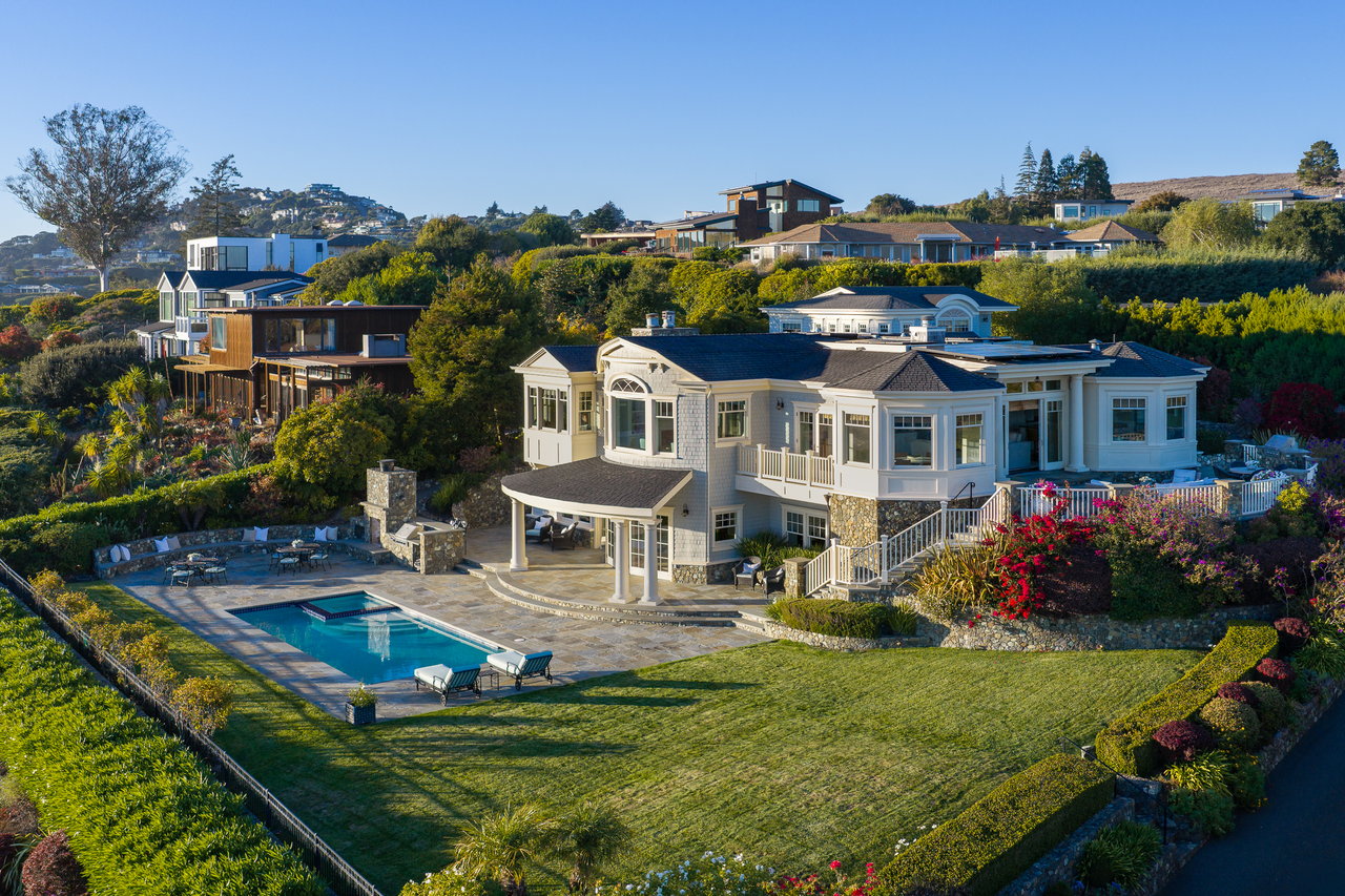 Exceptional East Coast-Inspired Estate with Sweeping Views of San Francisco and the Golden Gate Bridge