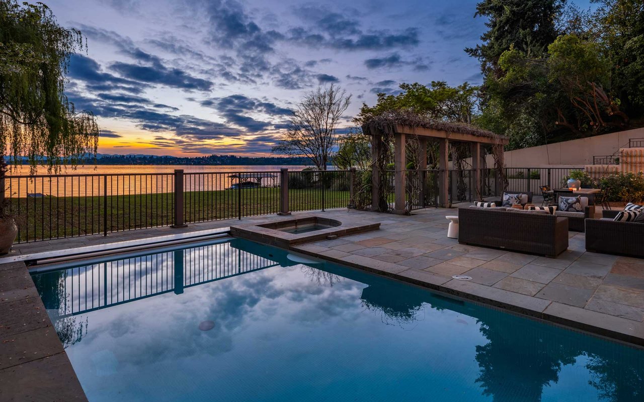 Timeless West-Facing Waterfront Estate on Treasured Hunts Point