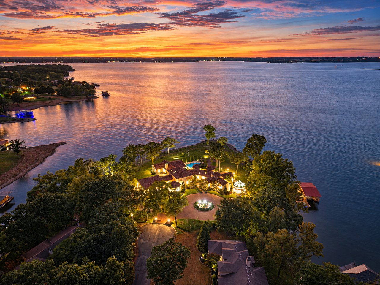 A Mediterranean Masterpiece on Grand Lake: Waterfront Living at 28910 S 593rd Road - Wyatt Poindexter - The Agency Grand Lake Oklahoma