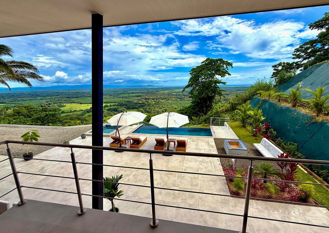 Brand New Modern Luxury 4-Bedroom Home with Pool and Incredible Panoramic Coastal & Ocean Views in Teancum at Tawal near Ojochal Costa Rica