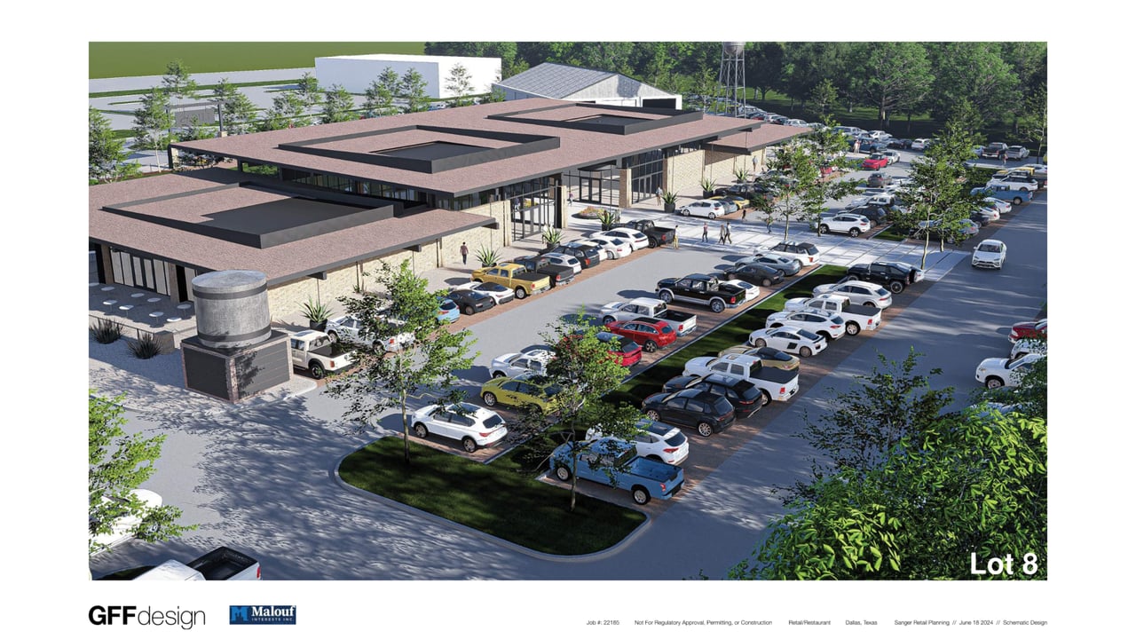 Artist Rendering of New Shopping Center Coming to Lucas at Parker and Southview