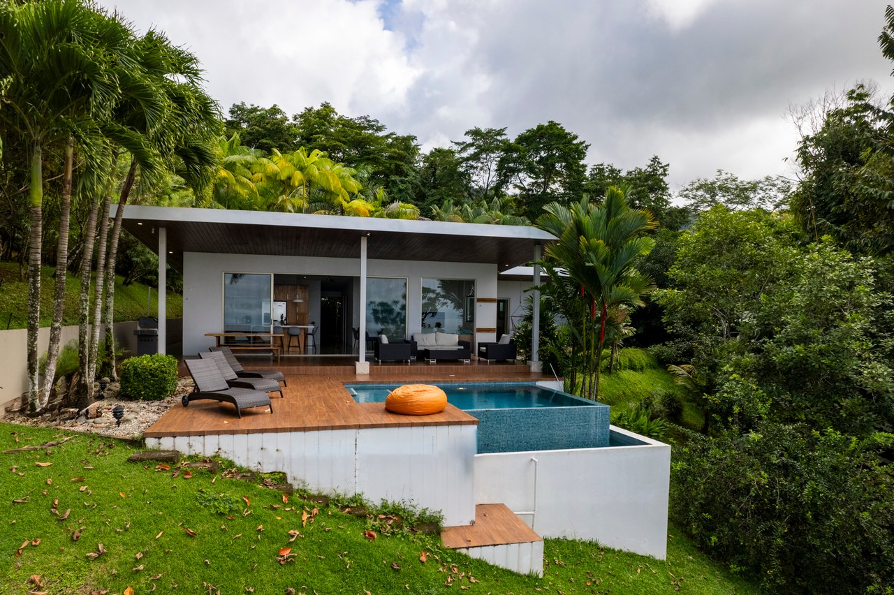 Costa Rican Villa with Whales Tail Views