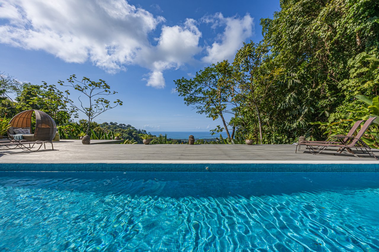 Uvita Ocean and Whale Tail View Modern Home on 3.64 Acres in Exclusive Enclave