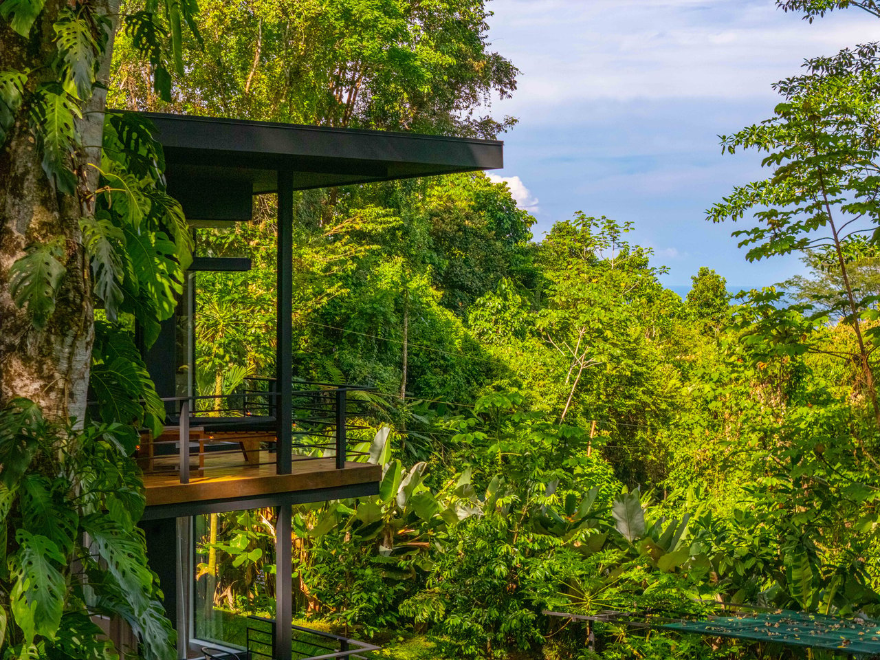 Escaleras Modern Elegance with Ocean Window Views and Jungle Tranquility, Dominical Costa Rica