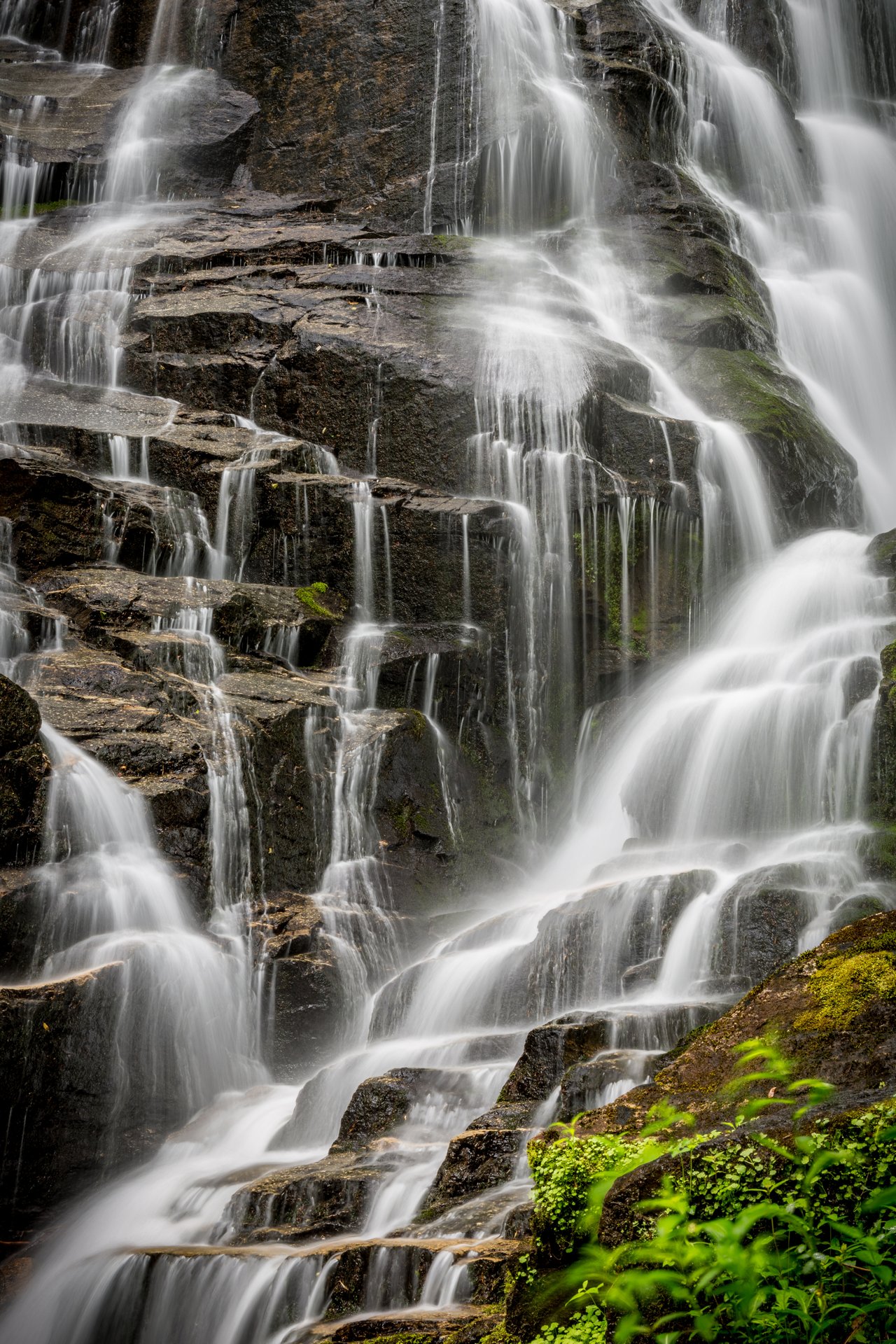 waterfall after a spring rain real estate agent in Cashiers