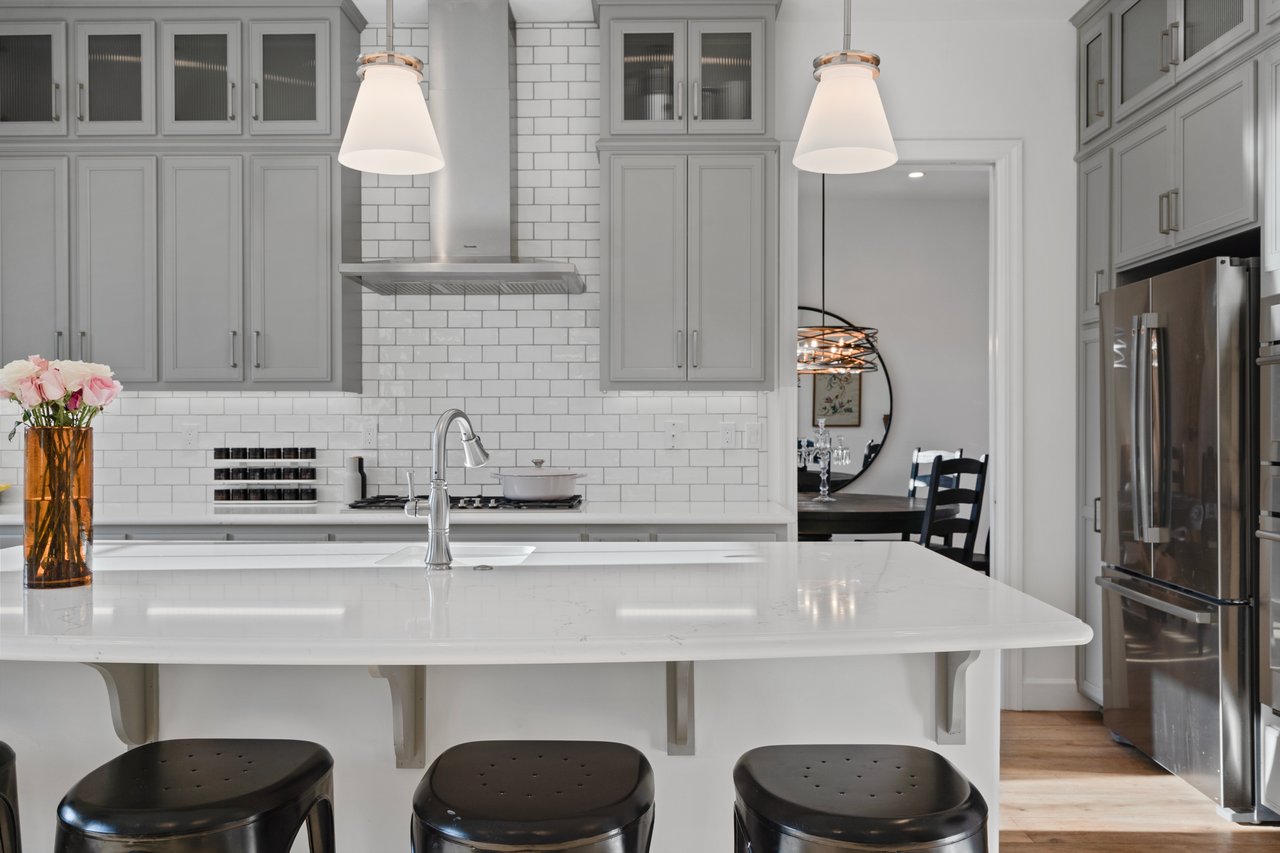 Family-friendly dining room adjacent to kitchen and living area