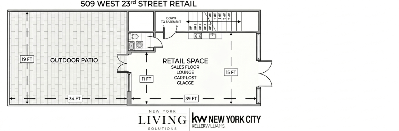 509 West 23rd Street, Retail Space
