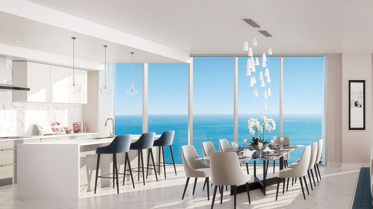 Selene Oceanfront Residences kitchen interior 