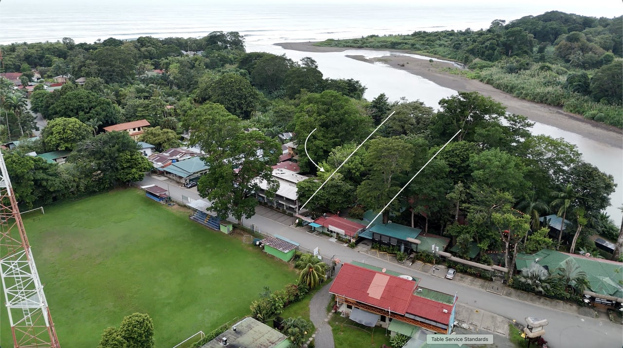 0.23 ACRES – Multi-Business Property In The Heart Of Dominical – Restaurant, 4 Cabins & Commercial Rental!!!!