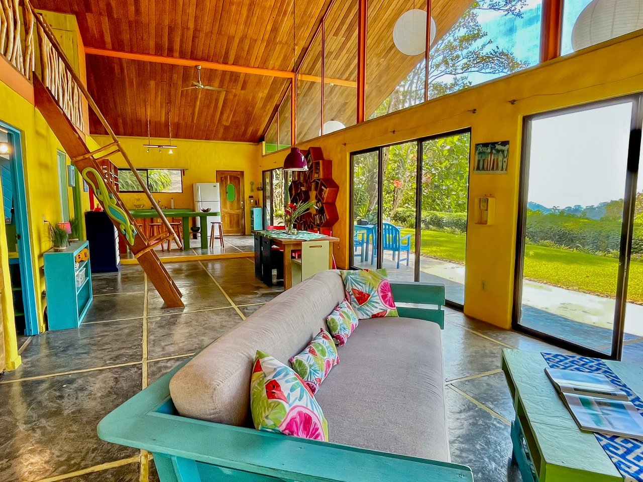 2.35 ACRES- 2 Bedroom Colorful Jungle Home With Ocean Views, Privacy, Room To Build More, Only 10 Min To Dominical!!!