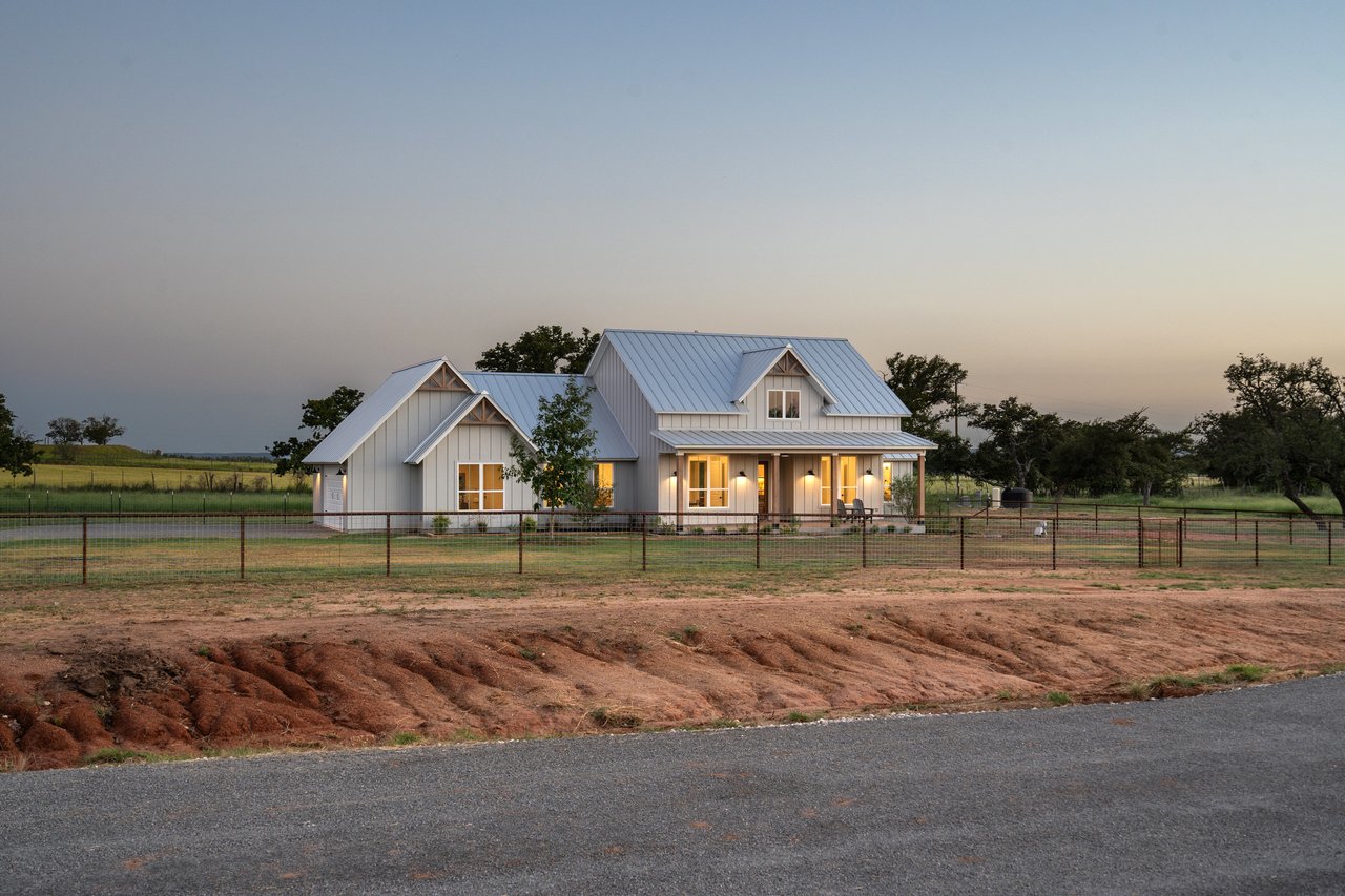 A new-construction family home on acreage in the Texas Hill Country