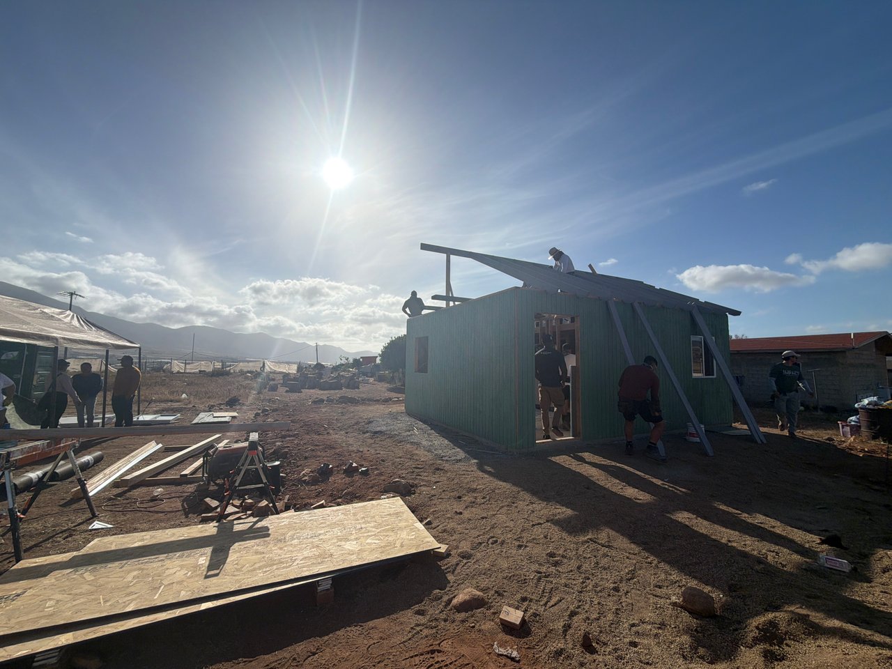 Day One Home Progress from the ground up in 8 hours.