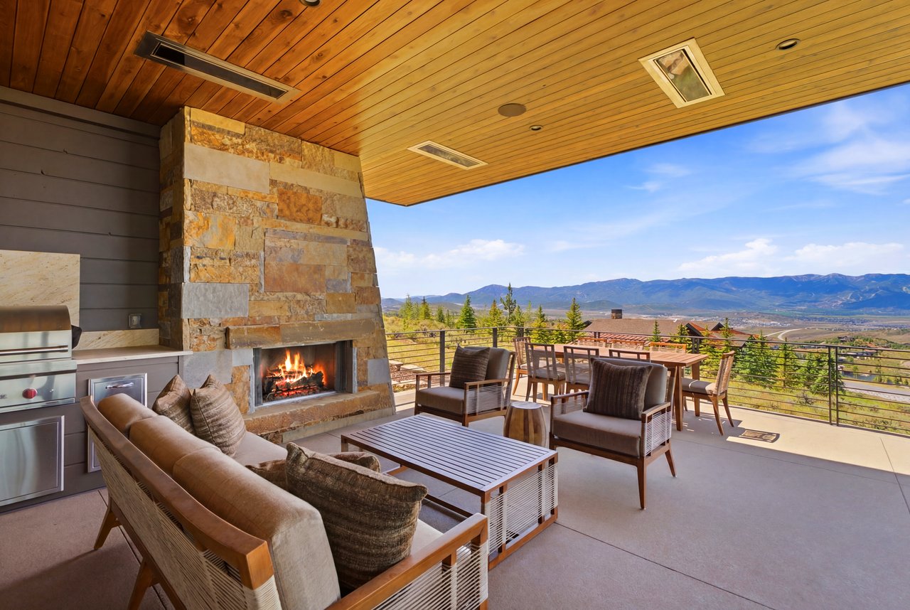Top-of-Promontory Architectural Estate — Furnished & Turnkey - Front-Row Mountain Views