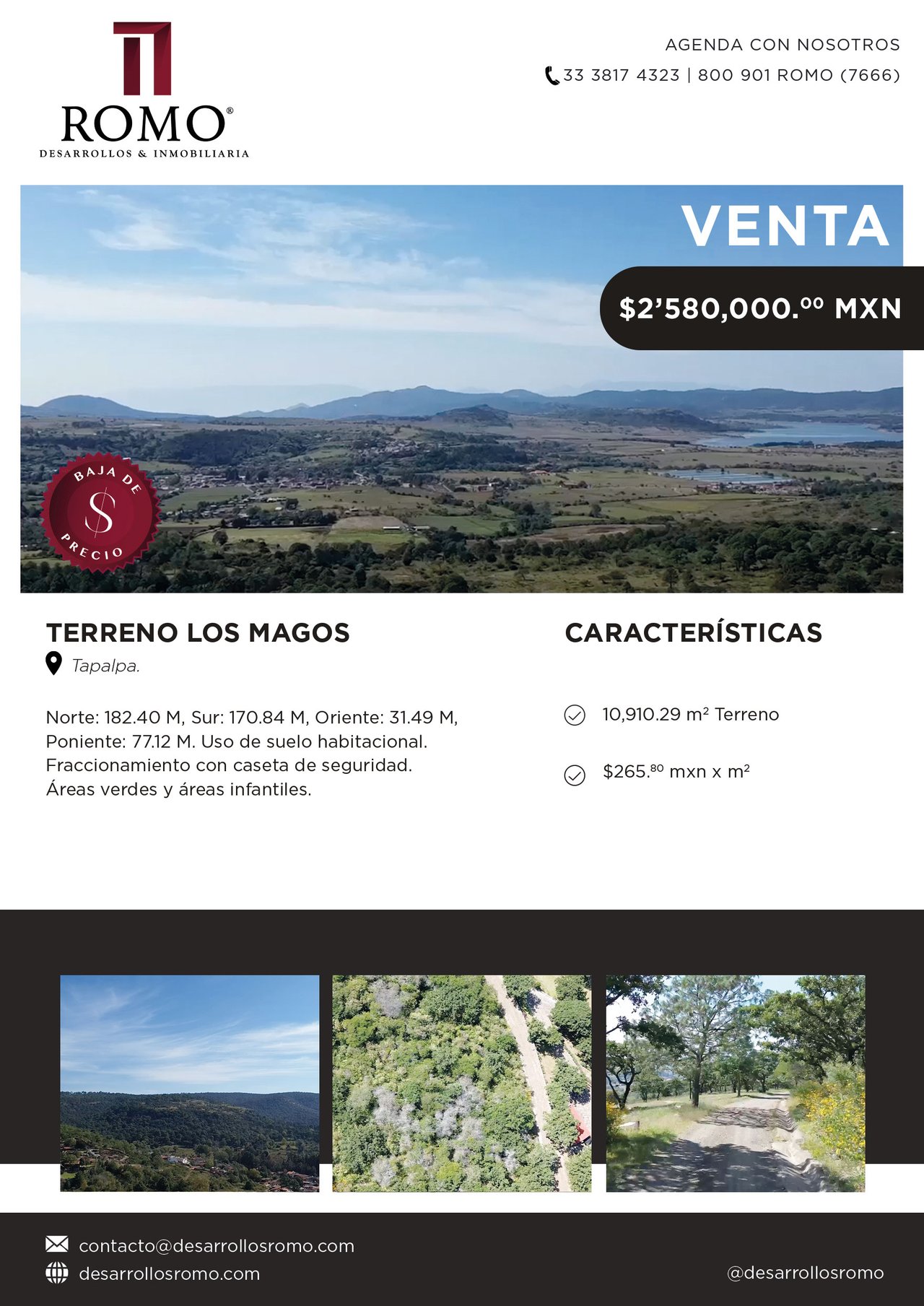 Terrenos en venta en Reserva Los Magos $2'580,000.00 MN