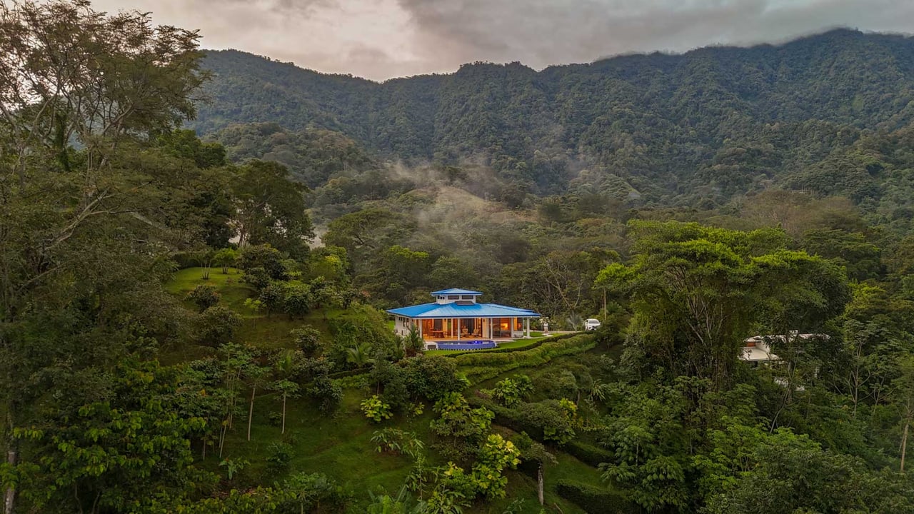 Private 2-Bed Hacienda with Ocean & Mountain Views, Pool & Development Potential in Ojochal