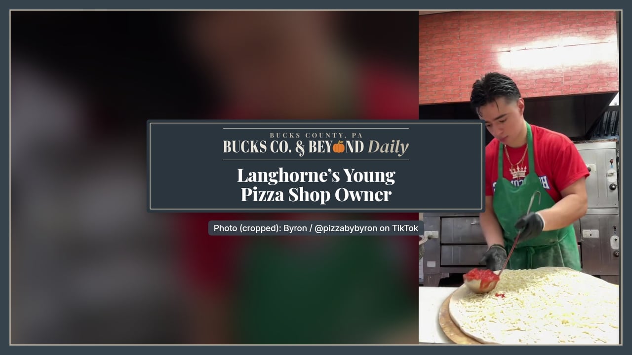 Bucks Co. & Beyond Daily: Langhorne's young pizza shop owner. Byron, owner of Pizza Pie II, makes a pizza in his shop kitchen in Langhorne.