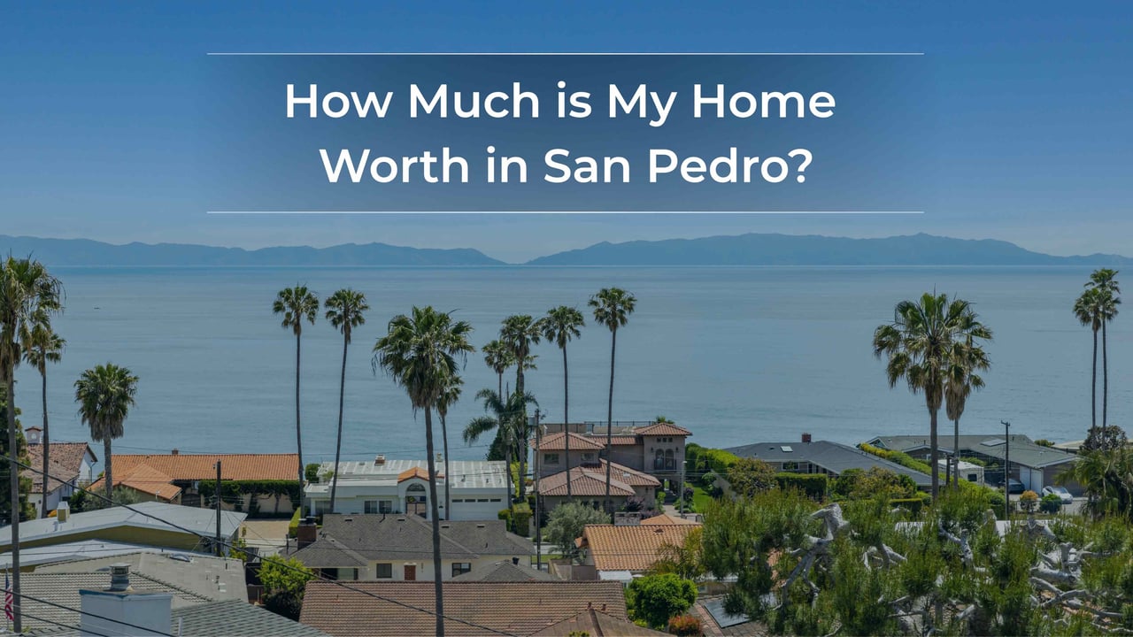 Ocean-view homes overlooking Catalina Island in the South Shores neighborhood of San Pedro, California.