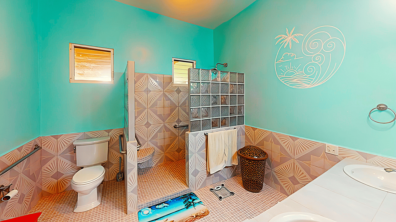 Waterview Villa steps away from 9 hole golf course and the Caribbean Sea