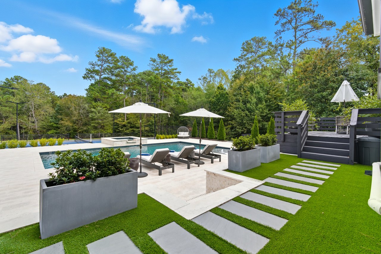 Back Yard of a Luxury Home
