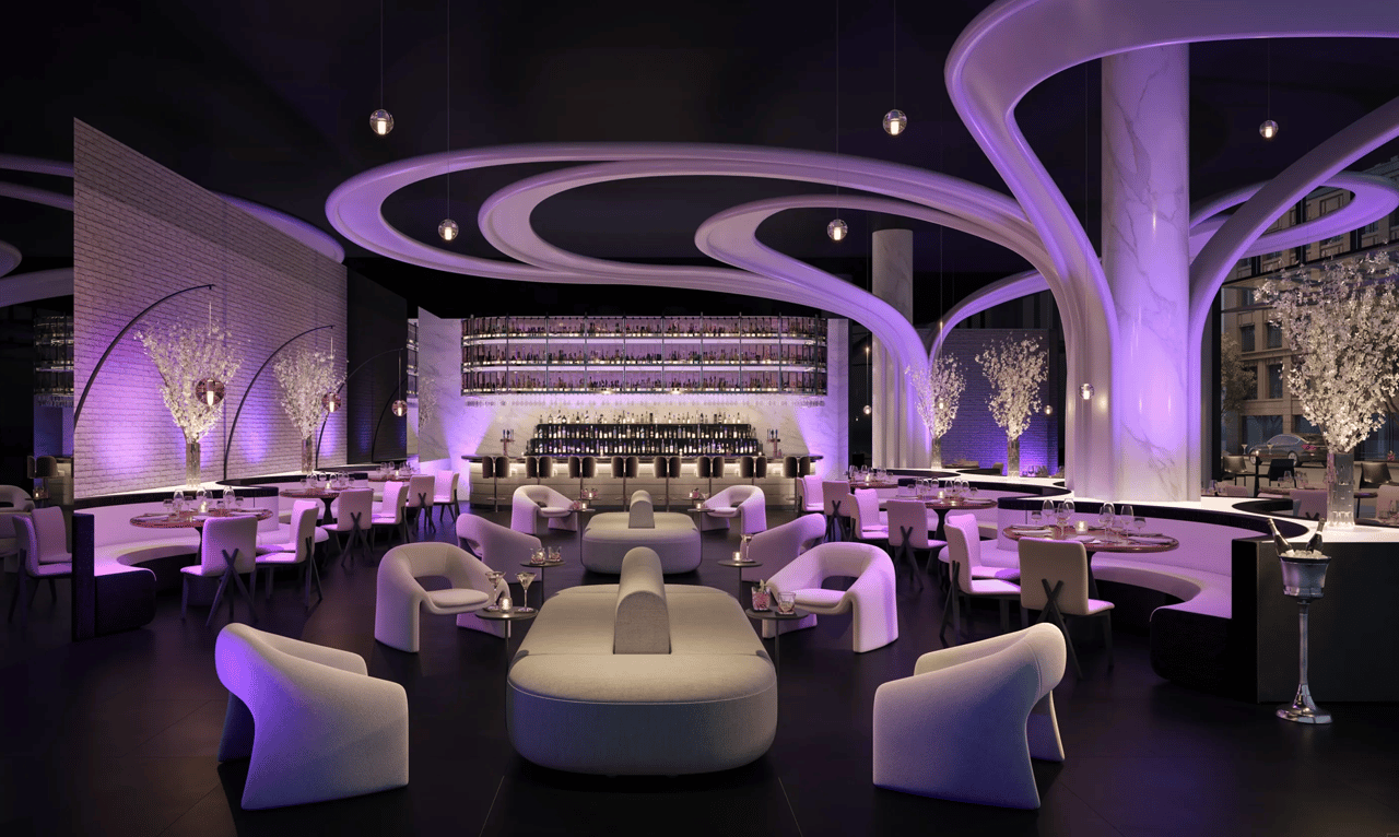 Rendering of STK Steakhouse at Hotel Ora Tampa downtown