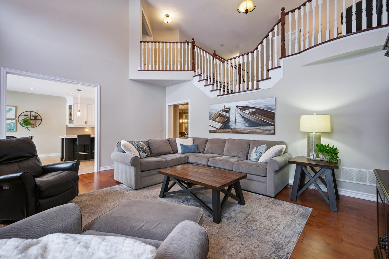 Resort-style yard backing onto lush ravine