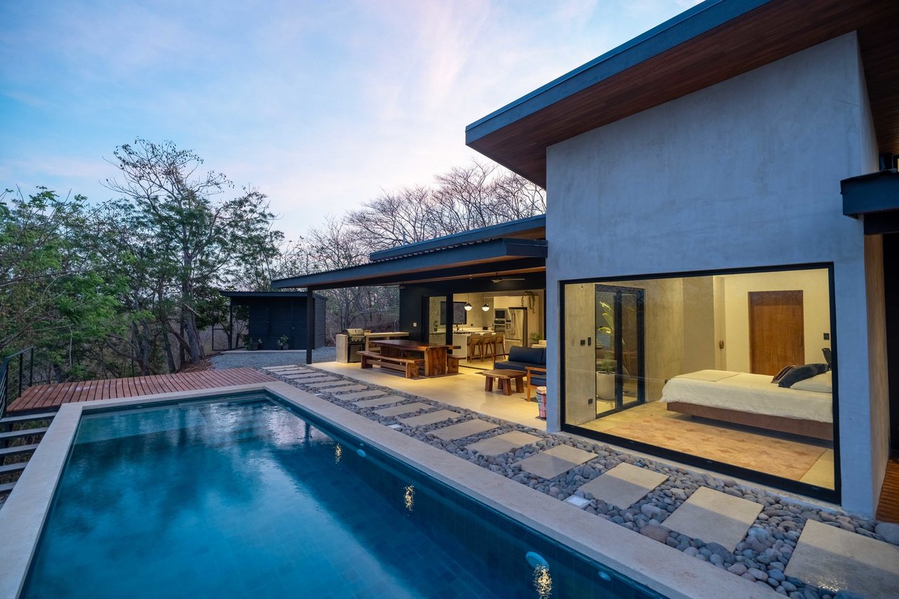 Casa Negra | Modern 3-Bedroom Luxury Home with Pool and Mountain Views near Playa Negra, Costa Rica