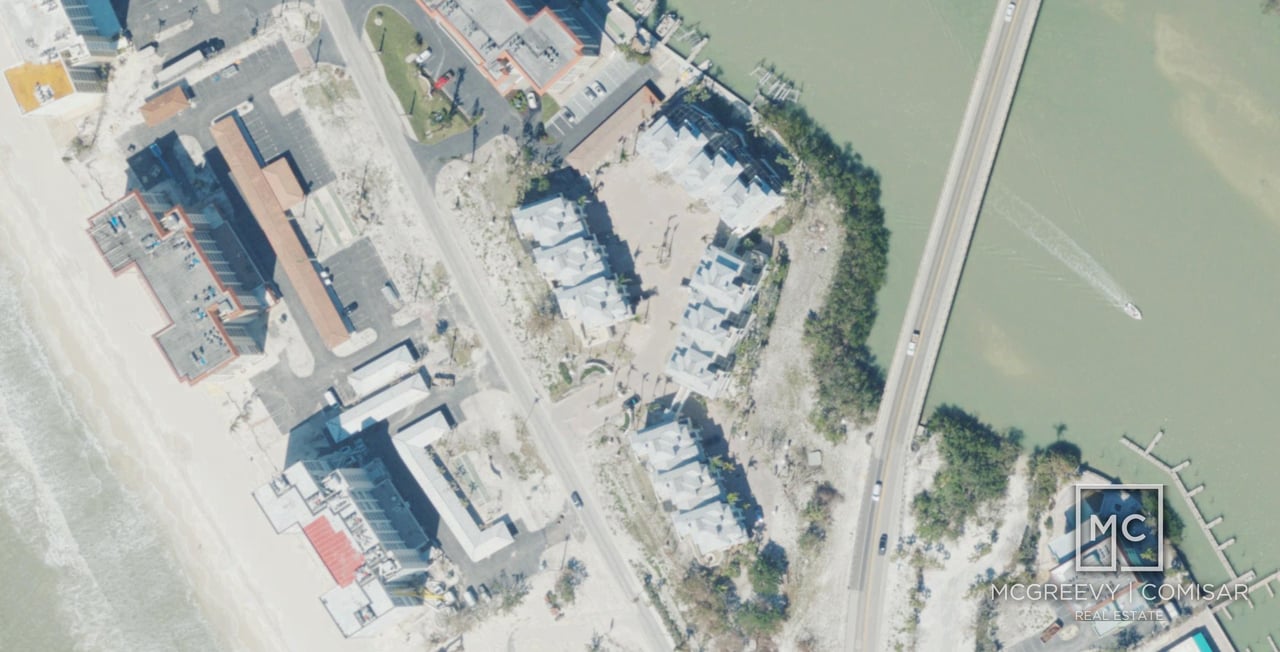 Aerial view of Solenzara condominium, Bonita Beach, FL