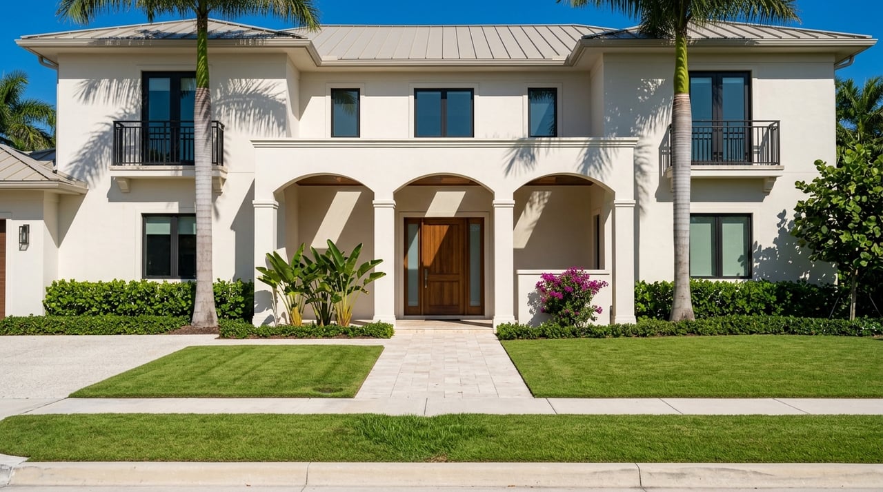 Architectural Styles That Define Aqualane Shores Waterfront Homes