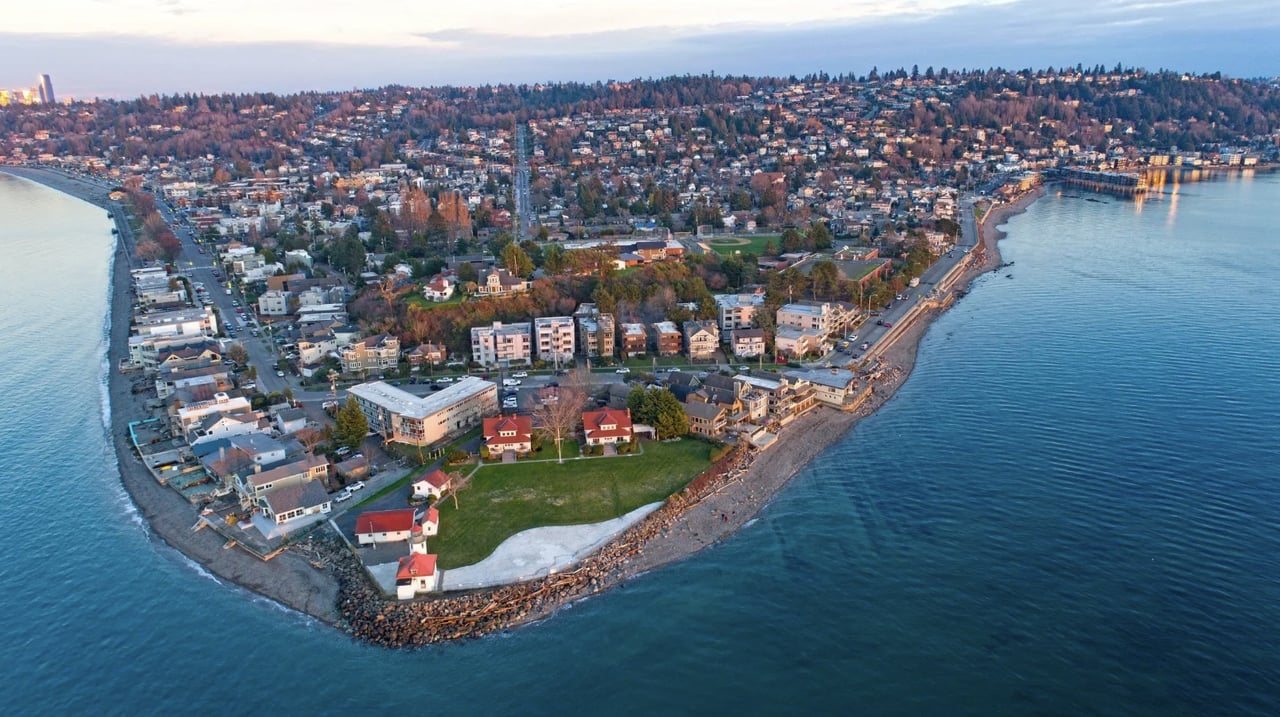 west seattle drone shot