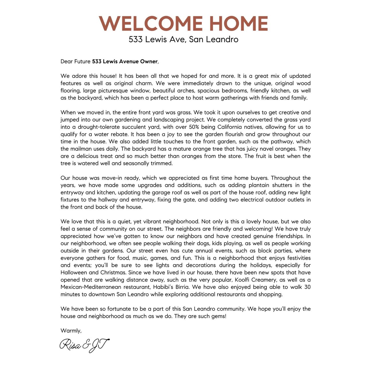 Welcome Home