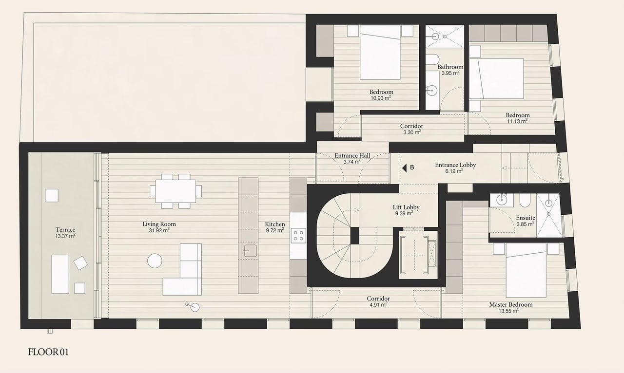 Spacious 3-Bedroom Apartment with Parking and Outdoor Space in Campo de Ourique, Lisbon