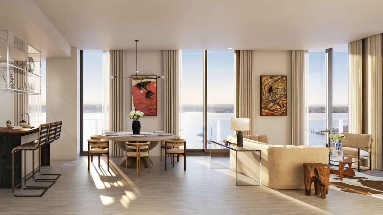 7918 by Pacific & Orient Properties living room with water views 