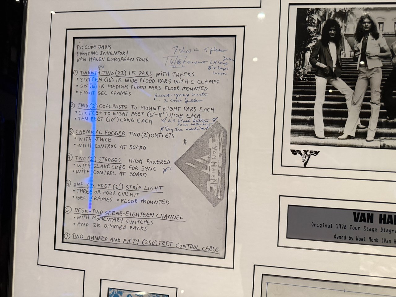 Collectors Corner - Vintage Original 1978 Hand Drawn Stage Set for Van Halen's 1st Tour - Wyatt Poindexter - The Agency Oklahoma 