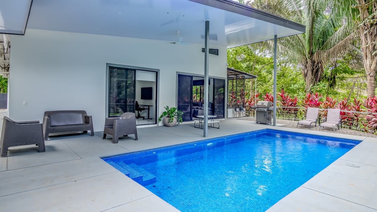 Modern 3-Bed Jungle Home with River and Pool in Cinco Ventanas Ojochal