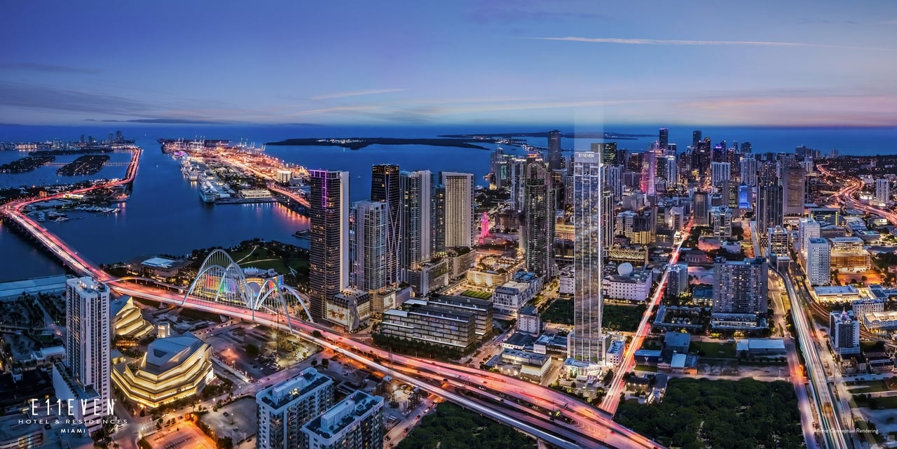 March 2025 | E11EVEN® Club Hotel & Residences Miami Reaches Topping-Off Milestone in Miami's Park West District 11 Neighborhood