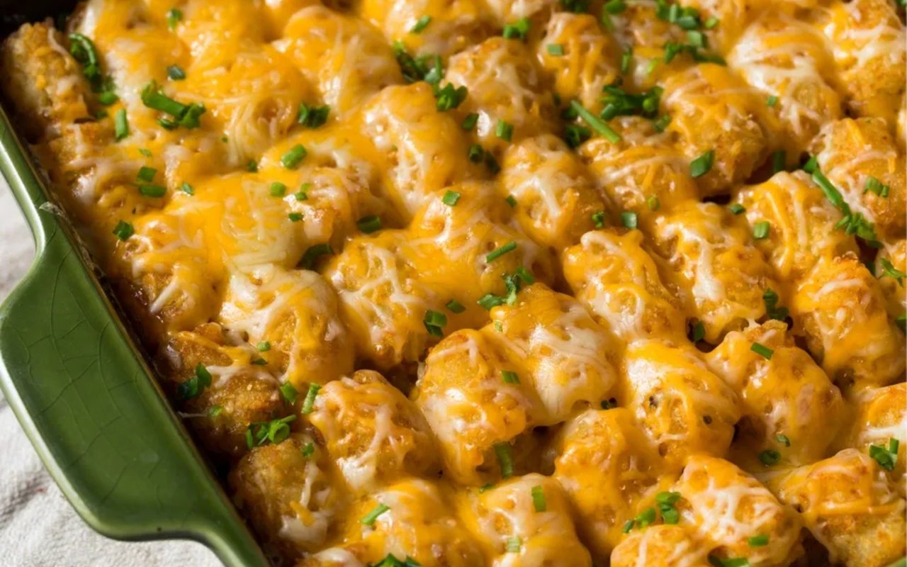Wake Up to a Deliciously Cheesy Tater Tot Breakfast Casserole