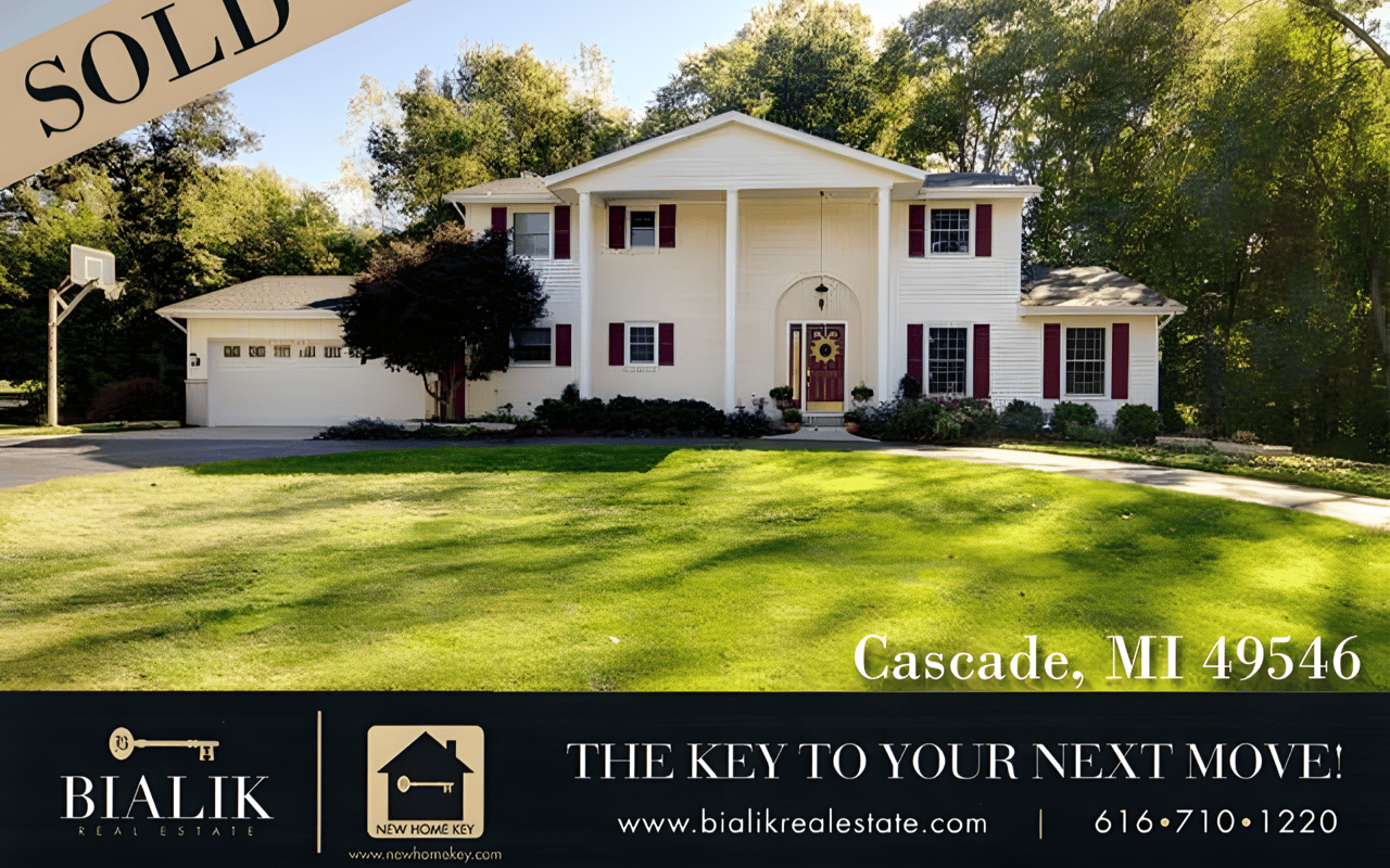 Sold home in Cascade, Michigan, promoted by Bialik Real Estate.