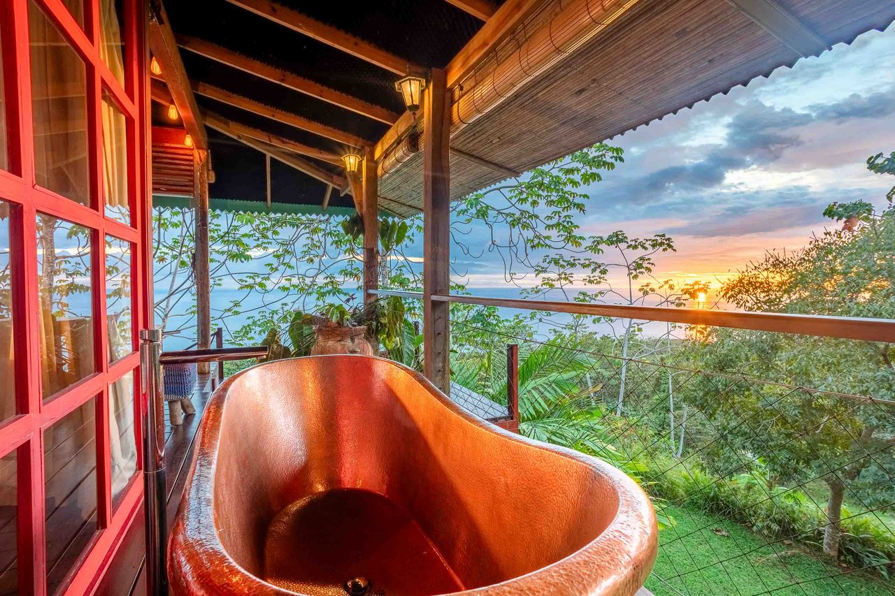 A Handcrafted Residence Immersed in Nature Above the Canopy Ocean View Architectural Home