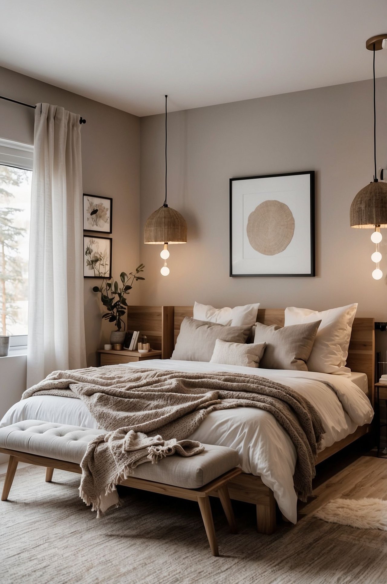 Modern affordable bedroom furniture and neutral home decor inspiration for Tampa Bay homeowners