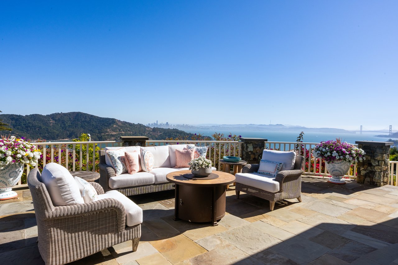 Exceptional East Coast-Inspired Estate with Sweeping Views of San Francisco and the Golden Gate Bridge