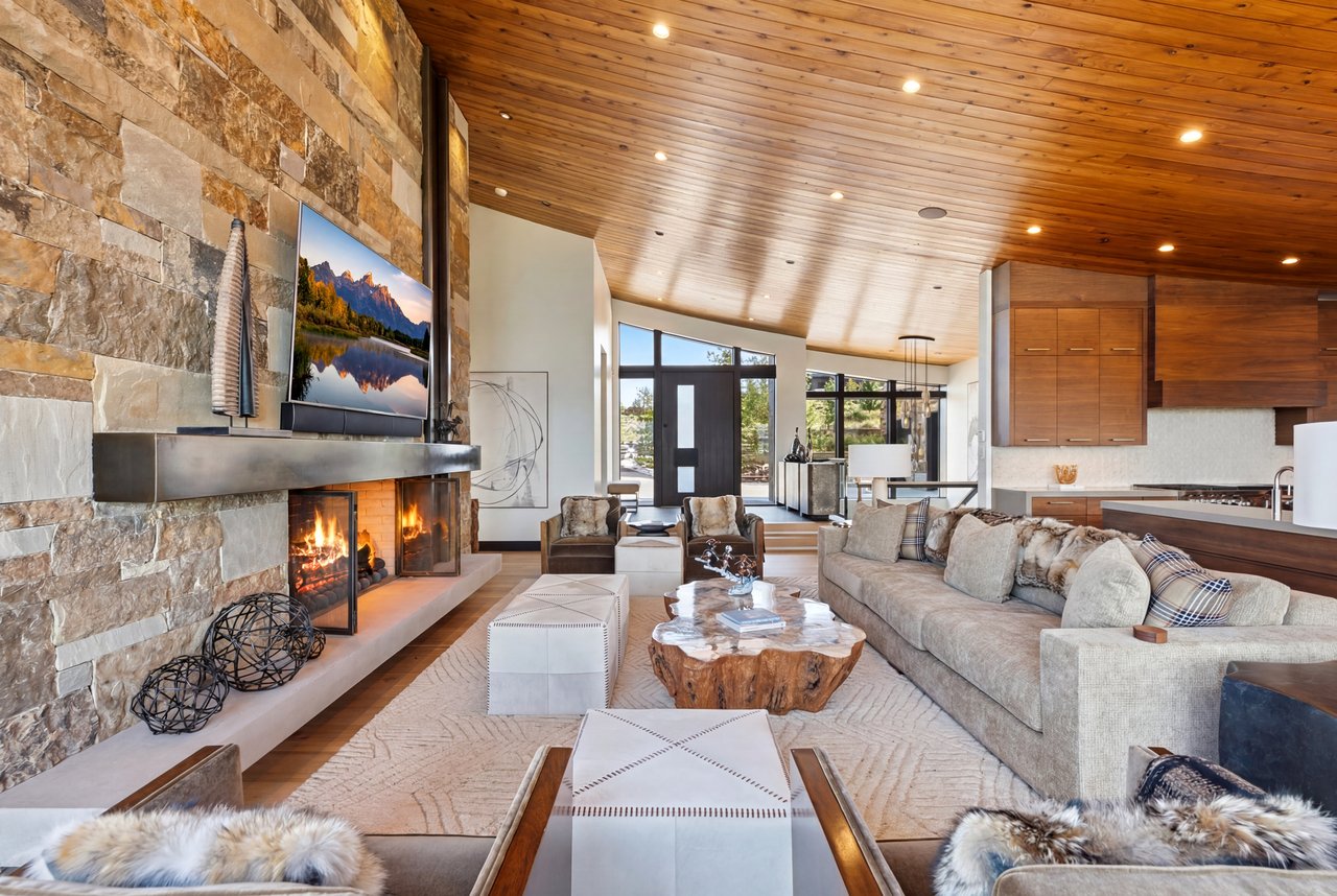 Top-of-Promontory Architectural Estate — Furnished & Turnkey - Front-Row Mountain Views