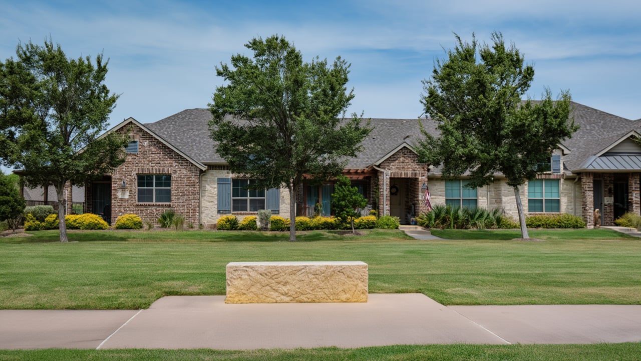 One story age targeted low maintenance villa located in the Villas section of the Masterplanned community of Windsong Ranch, Prospoer