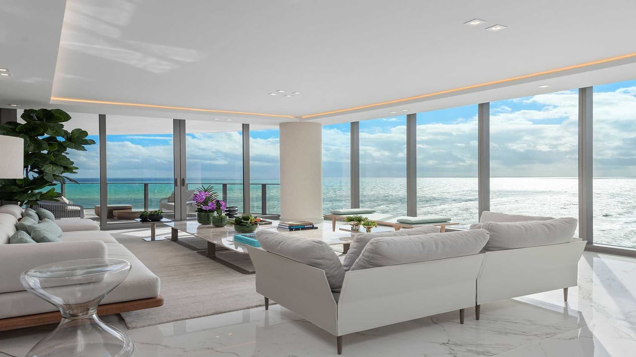 Ritz-Carlton Sunny Isles residences interior living room 