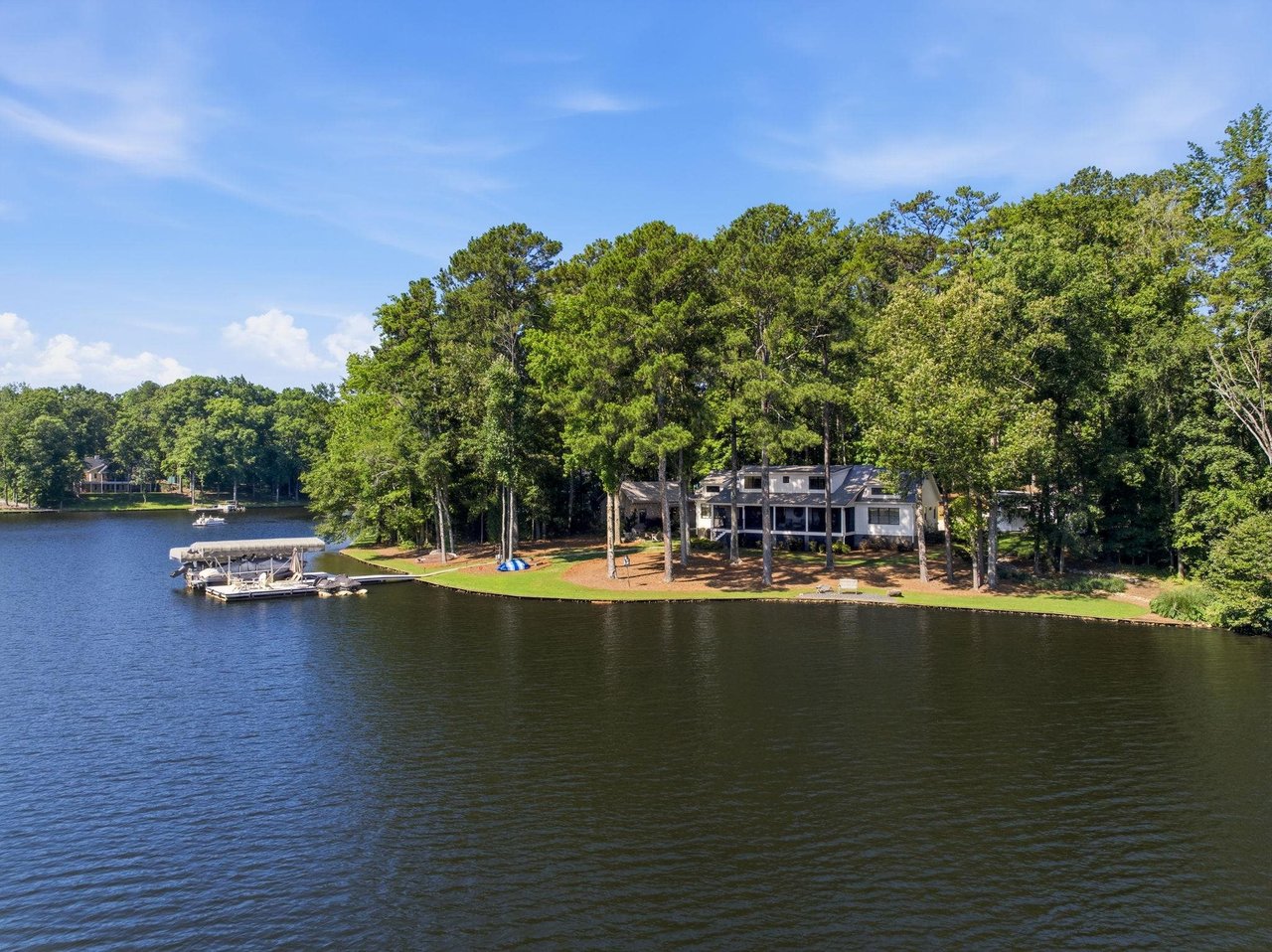 $1M+ Fully Renovated Lake Oconee Home with Max Dock, Private Bunkhouse & Big Lake Views