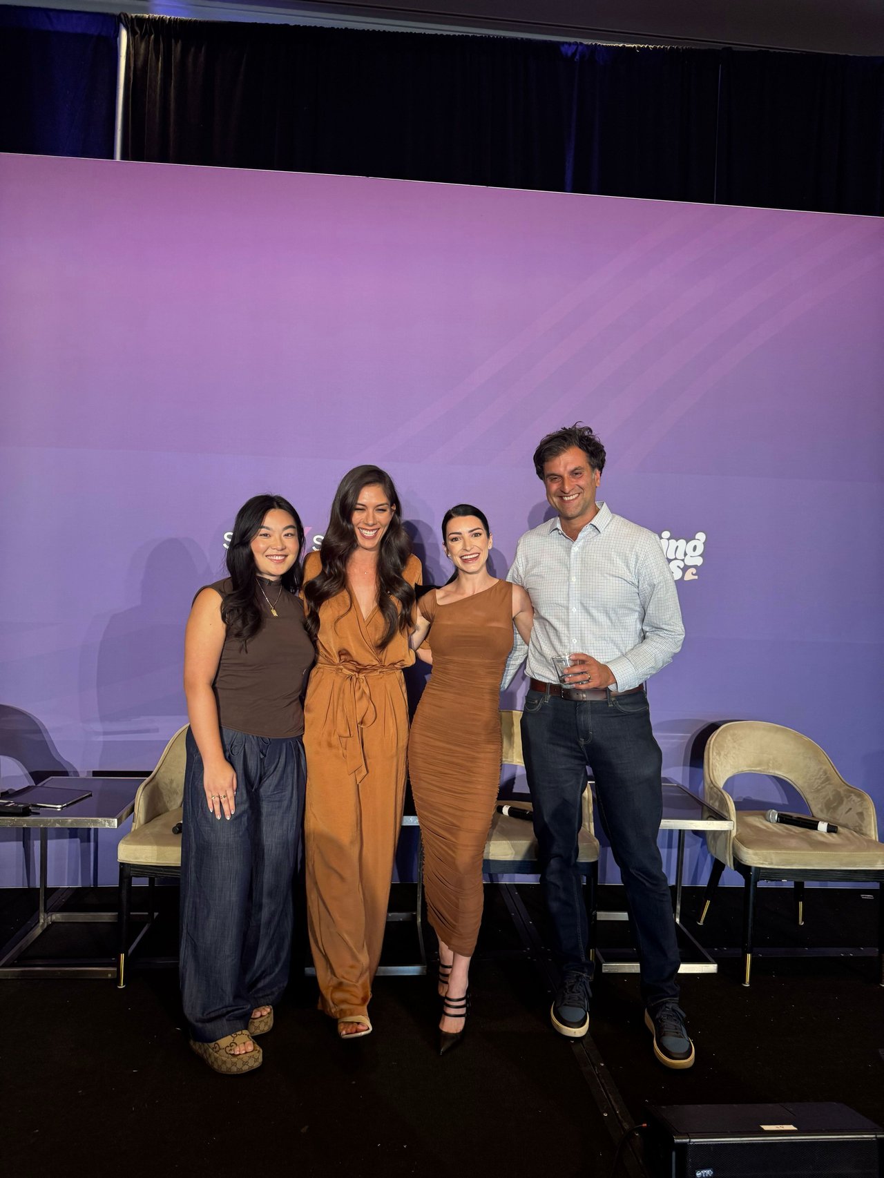 Amanda, Jackie, Jade Larney and Rohin before their panel on "Lessons from Top Real Estate Rookies"