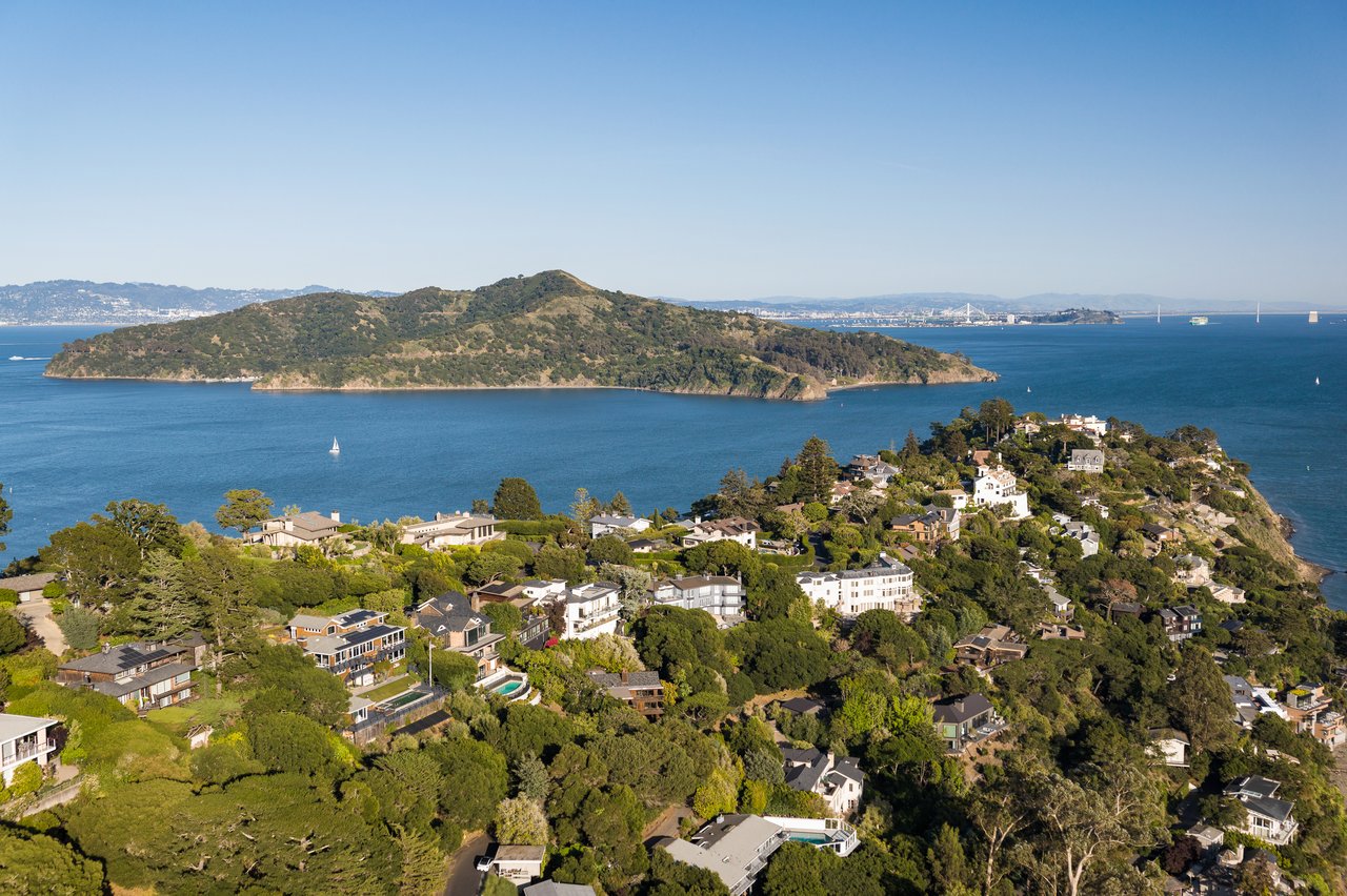 Exceptional Setting with views spanning San Francisco, the Golden Gate Bridge, Sausalito, and across the bay
